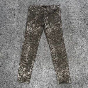 LUISA CERANO Brown Leopard Print Straight Leg Jeans - EUC - Size 12